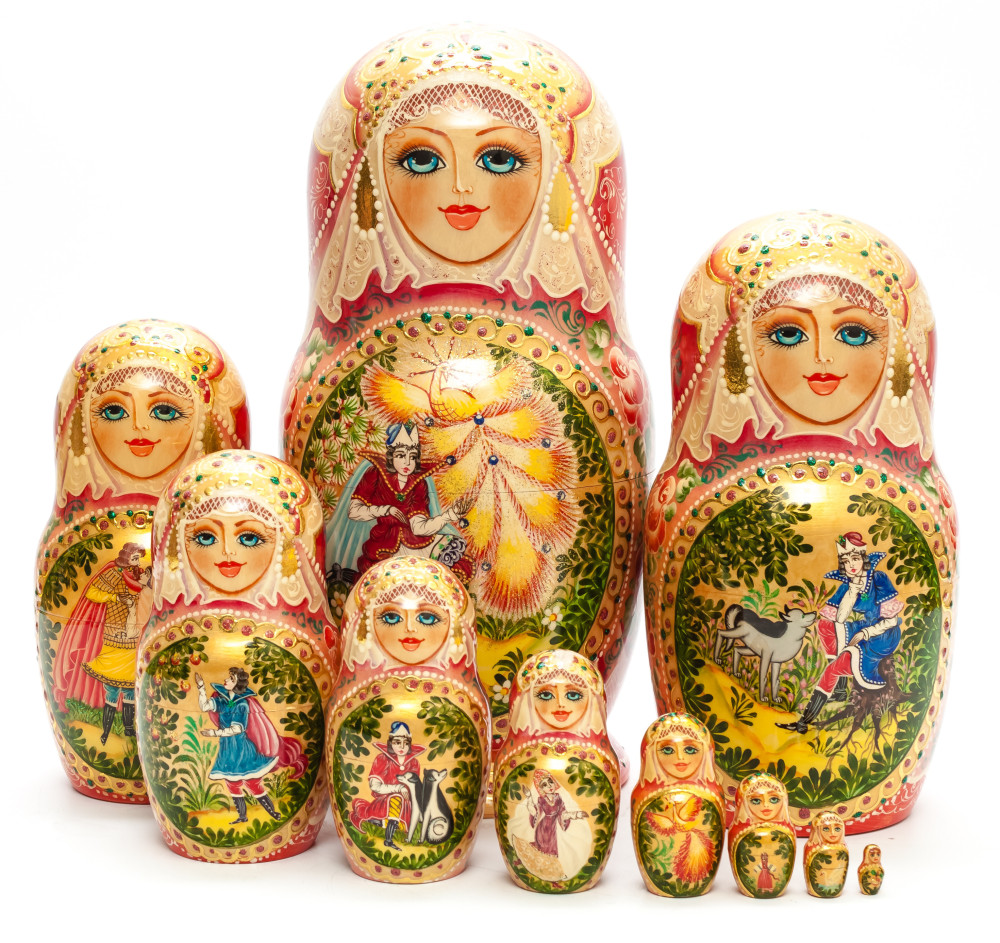 Shop Exclusive Nesting Dolls 300 mm Firebird hand painted on Wooden Matryoshka doll 10 pcs (by Golden Cockerel Studio) online at Skazka.site | Eligible for fast shipping and free returns. 300 mm Firebird hand painted on Wooden Matryoshka doll 10 pcs (by Golden Cockerel Studio)