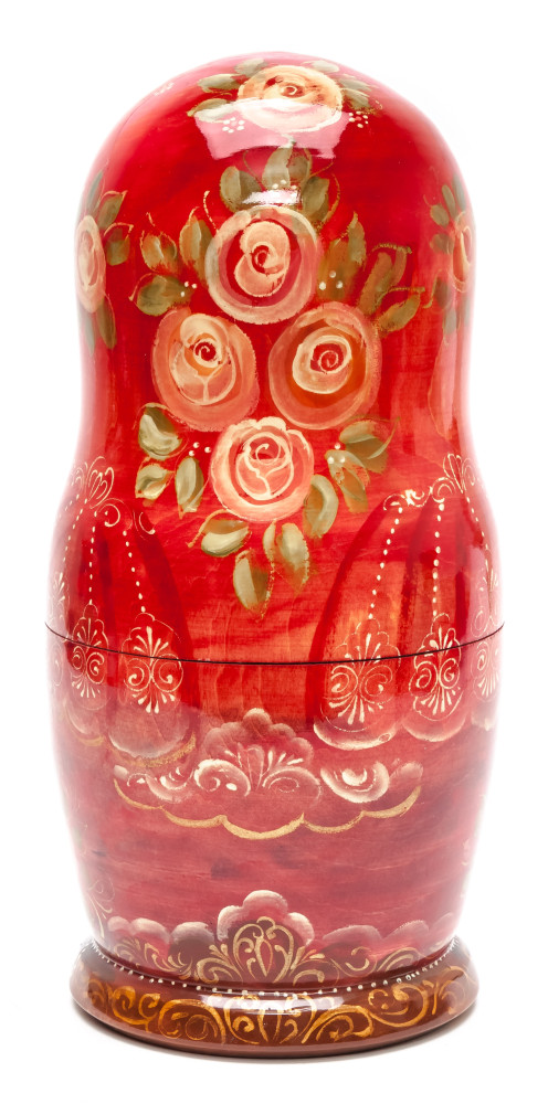 280 mm The Ball hand painted wooden Matryoshka doll 10 pcs (by GOLDEN COCKEREL)