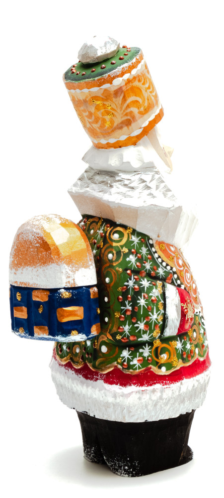 160 mm Santa Claus with a Staff And a Bag with Gifts (by Igor Carved Wooden Figures Studio)