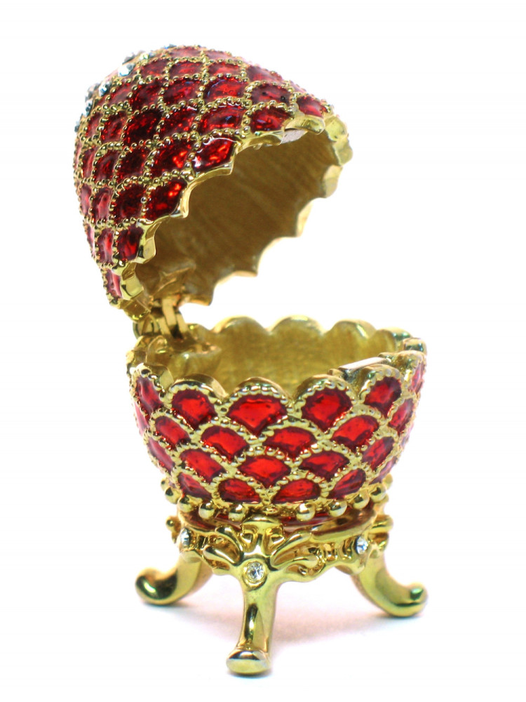 42 mm Red Pine Cone Easter Egg