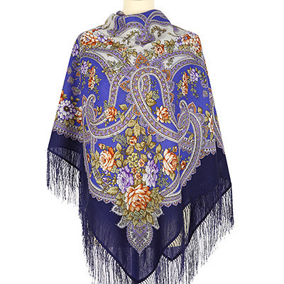 Shop Woolen Scarves with Silk Fringe 125x125 cm Платок «Сказочные мотивы» online at Skazka.site | Eligible for fast shipping and free returns. Платок «Сказочные мотивы»