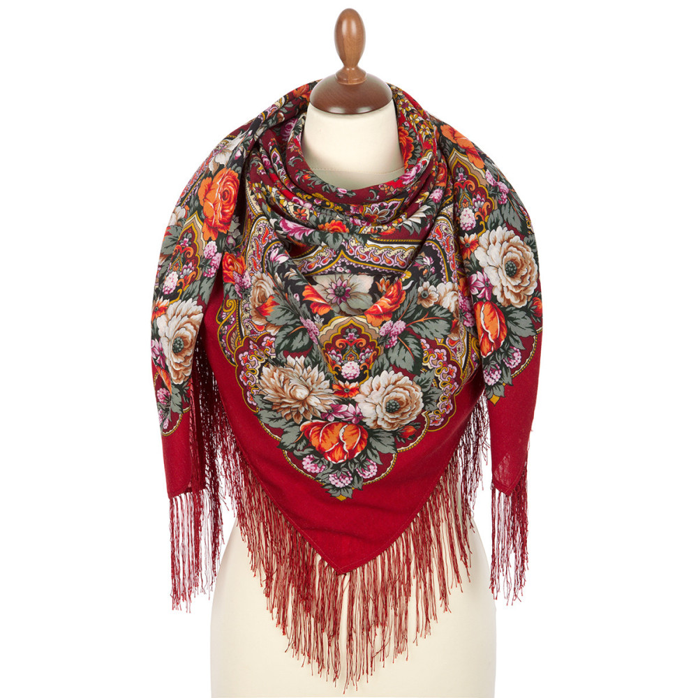 Shop Woolen Scarves with Silk Fringe 125x125 cm Платок «Серебряный ручей» online at Skazka.site | Eligible for fast shipping and free returns. Платок «Серебряный ручей»