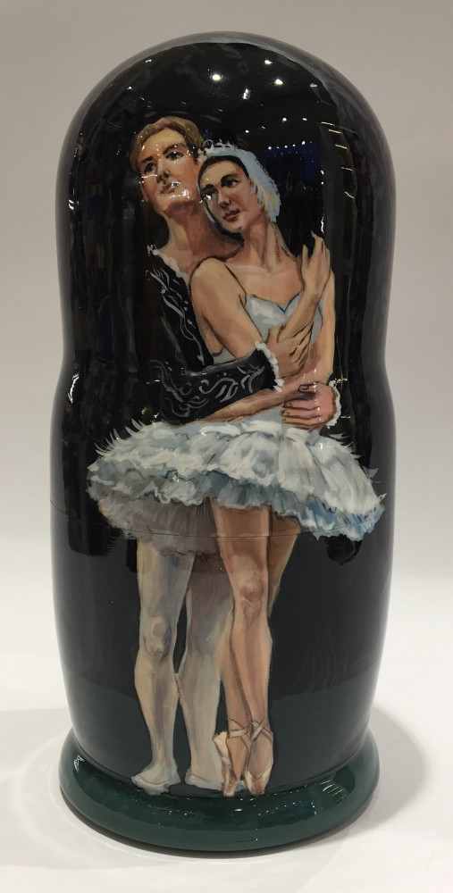200 mm Russian Ballet hand painted wooden Matryoshka doll 5 pcs (by A Studio)