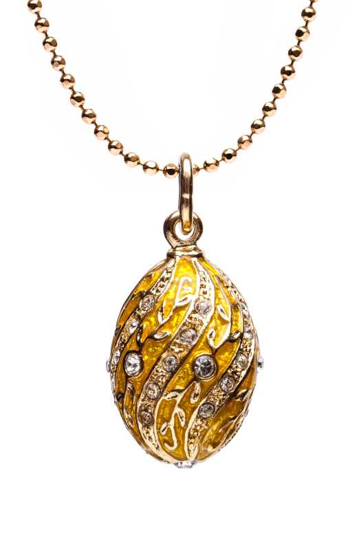 Spiral Golden Egg Pendant