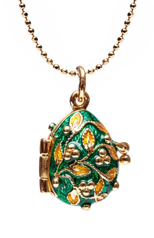 Tree Opening Green Egg Pendant