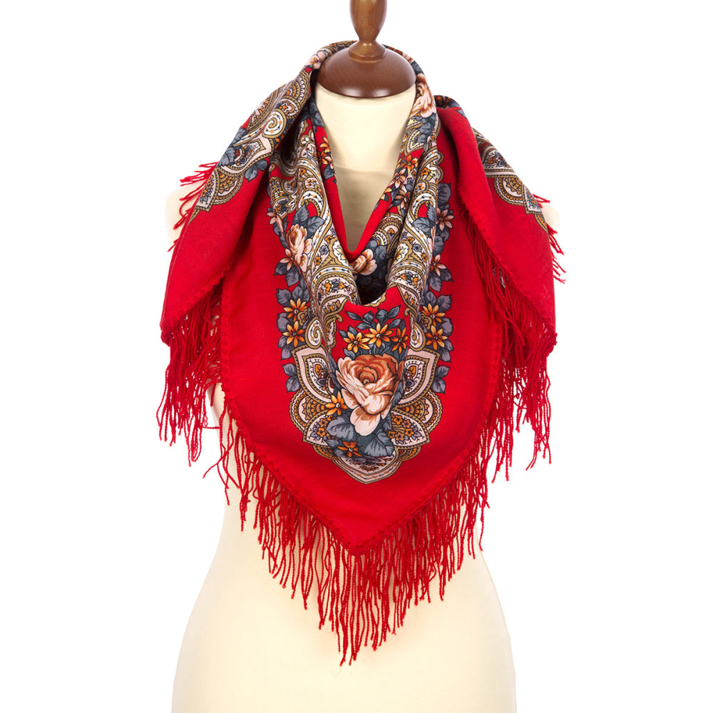 Shop Woolen Scarves with Woolen Fringe 89x89 cm 89x89 cm On the Wings of the Wind Woolen Shawl with Woolen Fringe Pavlovo Posad Manufactory online at Skazka.site | Eligible for fast shipping and free returns. 89x89 cm On the Wings of the Wind Woolen Shawl with Woolen Fringe Pavlovo Posad Manufactory