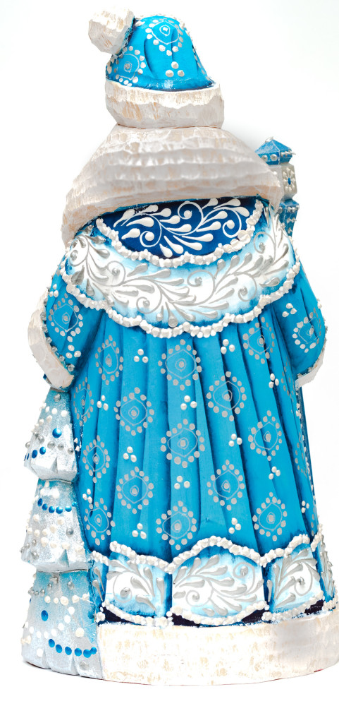 220 mm Santa Claus hand carved and painted wooden statue (by Natalia Workshop)