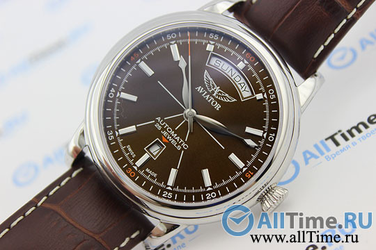 Швейцарские механические наручные часы Aviator V.3.20.0.140.4