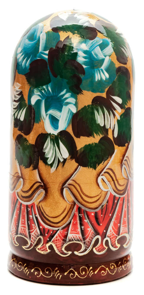 180 mm Moscow Saint Basil Cathedral handpainted Wooden Matryoshka Doll 5 pcs (by Sheherazade)