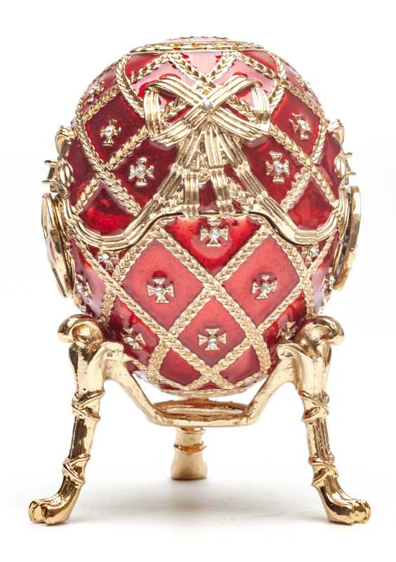 90 mm The Cross of Snt George Easter Egg with Portrait of Tsar Nicholas II of Russia