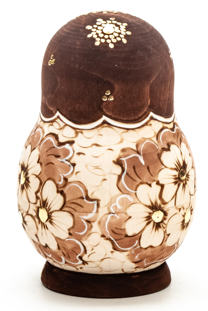 100 mm Russian Cities from Golden Ring hand painted and burnt wooden Matryoshka doll 10 pcs (by Skazka)