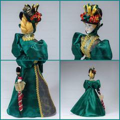 Russian Beauty hand made Porcelain Doll in a 19th century Dress- 11 Inches (by Le Russe)