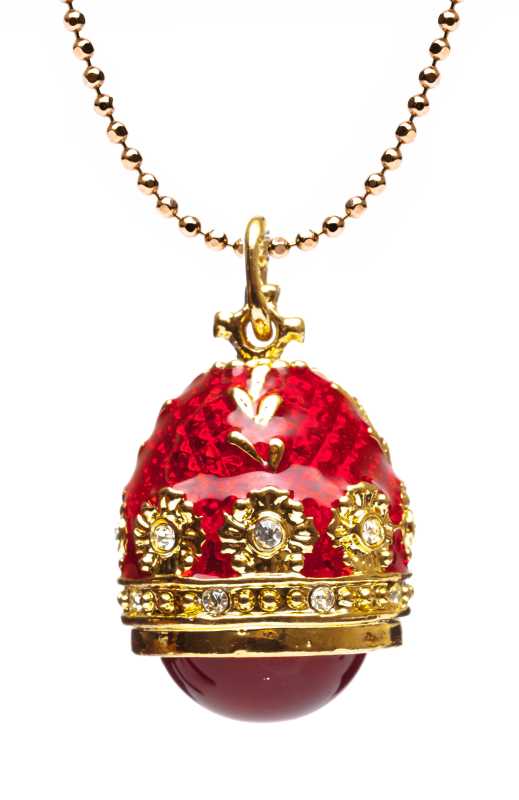 Amber Red Egg Pendant