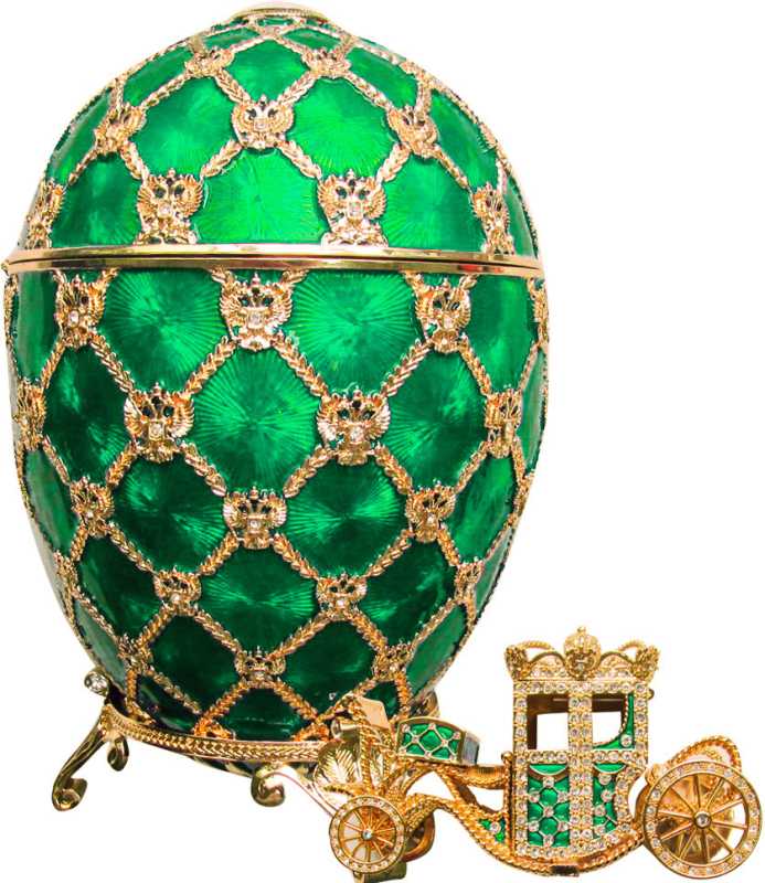 200 mm Imperial Coach and Green Imperial Coronation Music Easter Egg