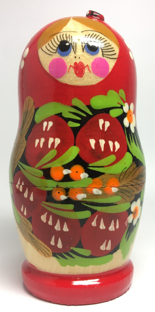 100 mm Maidan Art Hand Painted Matryoshka Doll with Ladybug 5 pcs (by Oleg Crafts)