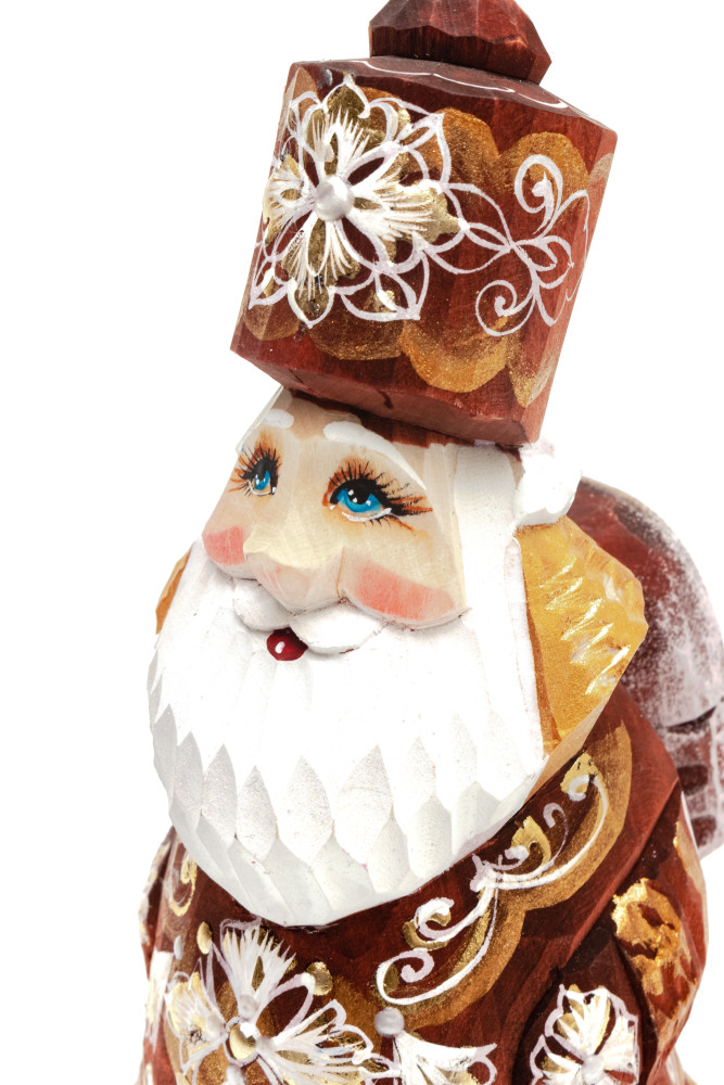 160 mm Santa Claus with a bag of gifts (by Igor Carved Wooden Figures Studio)