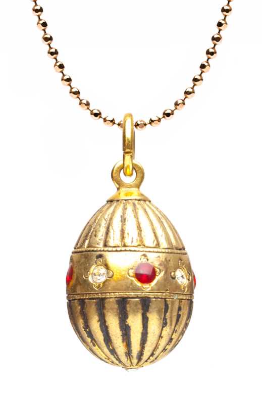 Egg Shaped Gold Egg Pendant
