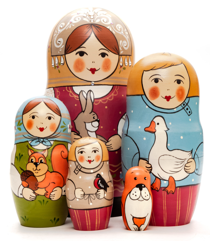 Shop Exclusive Nesting Dolls 160 mm Mistress with a Hare hand painted Traditional Russian Wooden Matryoshka doll 5 pcs (by Igor Malyutin) online at Skazka.site | Eligible for fast shipping and free returns. 160 mm Mistress with a Hare hand painted Traditional Russian Wooden Matryoshka doll 5 pcs (by Igor Malyutin)