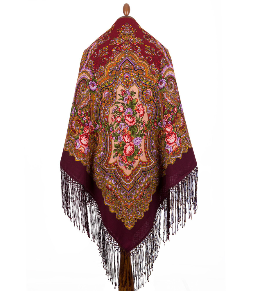 Shop Thick Woolen Fabric Shawls with Silk Fringe 148x148 cm Шаль «Юлия» online at Skazka.site | Eligible for fast shipping and free returns. Шаль «Юлия»