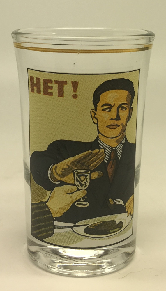 Soviet Propaganda Poster Shot Glass