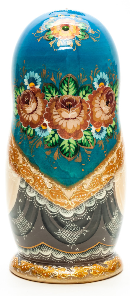 200mm Moscow Saint Basil Cathedral hand painted Matryoshka round Doll 5pcs (by A Studio)