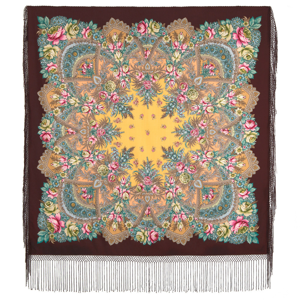 Shop Thick Woolen Fabric Shawls with Silk Fringe 148x148 cm Шаль «Июньское утро» online at Skazka.site | Eligible for fast shipping and free returns. Шаль «Июньское утро»