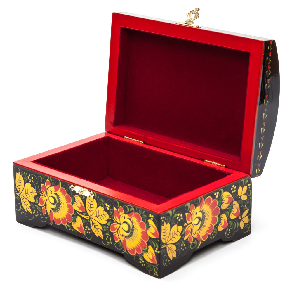 150x100 mm Khokhloma Painting Jewellery Wooden Box