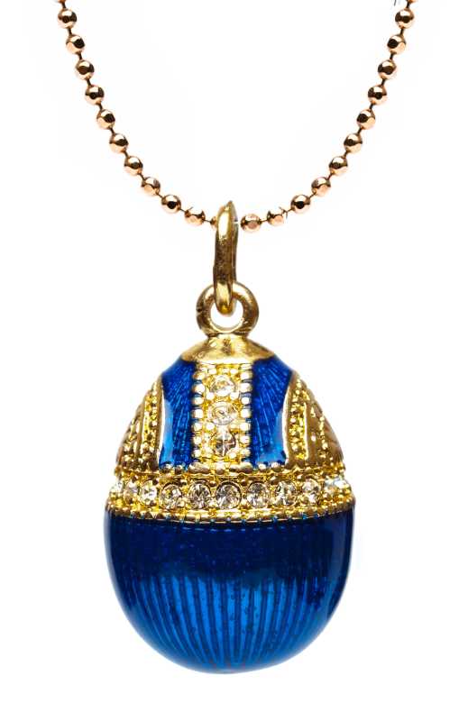 Water Drop with Rhinestones Pink Egg Pendant