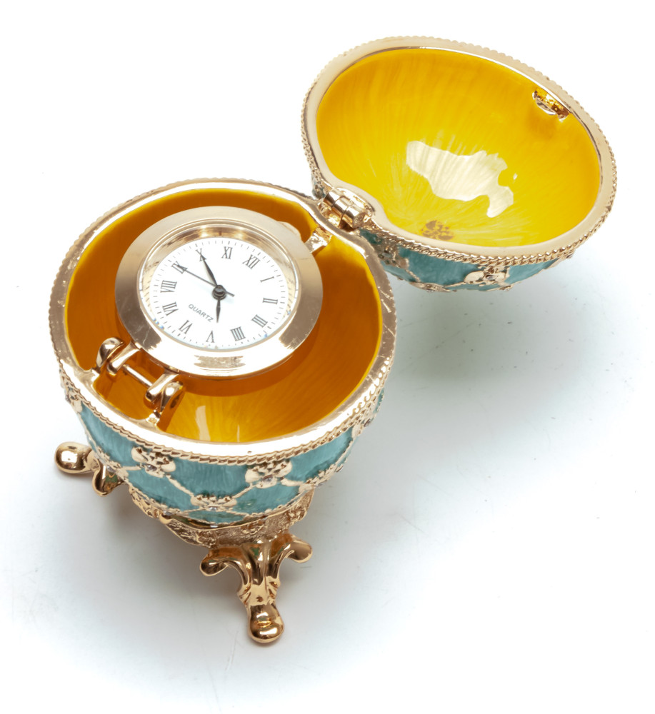 80 mm Clock and Blue Imperial Coronation Music Easter Egg