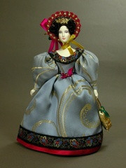 Russian Girl hand made Porcelain Doll in a 19th century Dress - 11 Inches (by Le Russe)