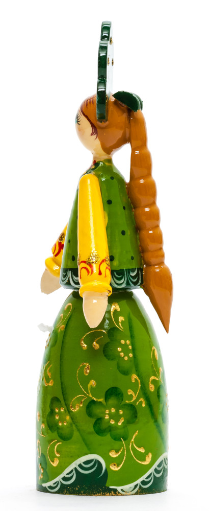 170 mm Russian Girl in Kokoshnik hand painted Wooden Doll (by Summer Shine)