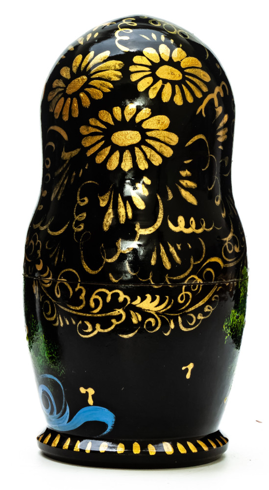 140mm The Horseman hand painted Matryoshka round Doll 5pcs (by Skazka)