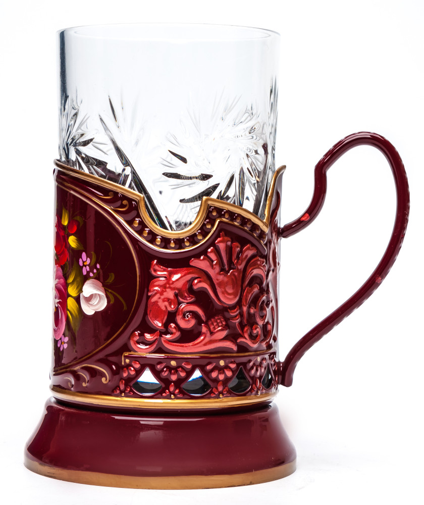 Zhostovo Patterns Tea Glass Holder