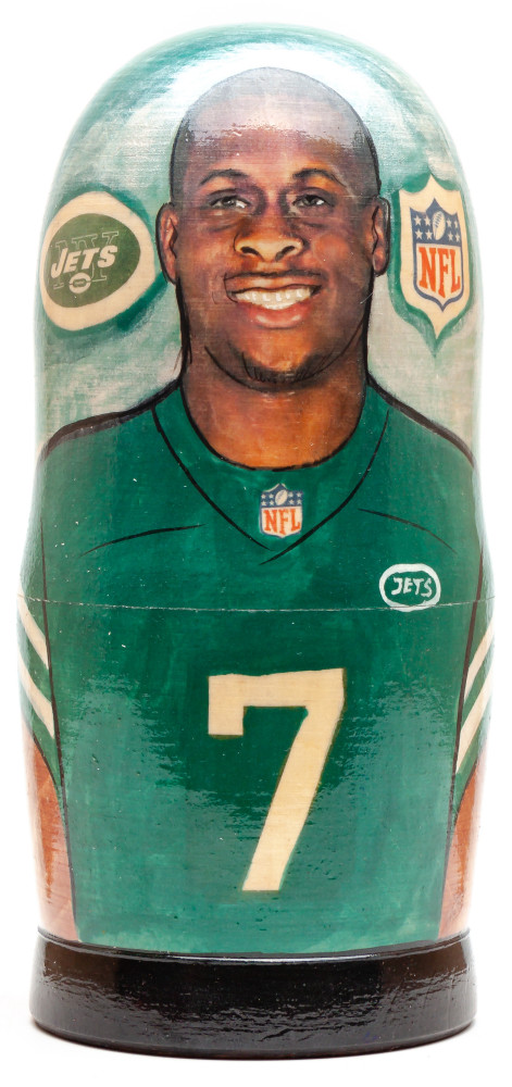 180mm Smith from New York Jets Hand Painted Matryoshka Doll 5 pcs (by Konstantin Studio)