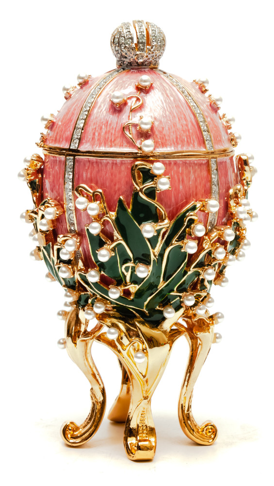 160 mm The Lilies of the Valley Pink Easter Egg