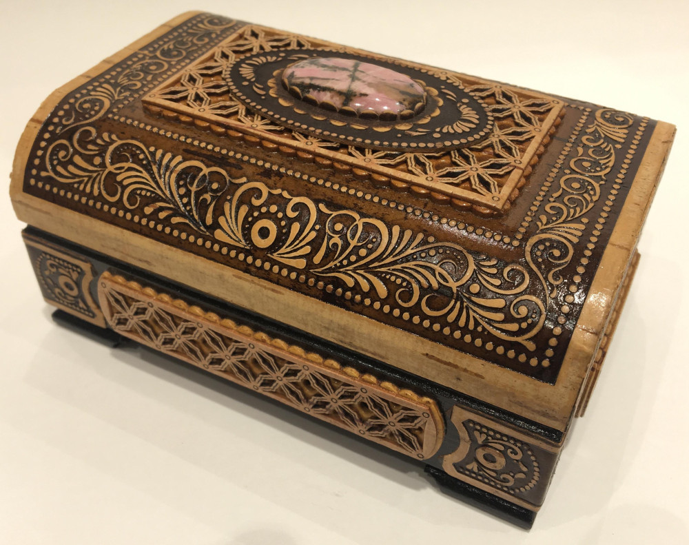 Birch Bark Hand-made Jewellery Box