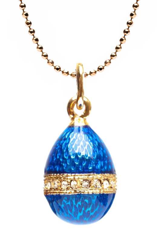 Big Shell Blue Egg Pendant