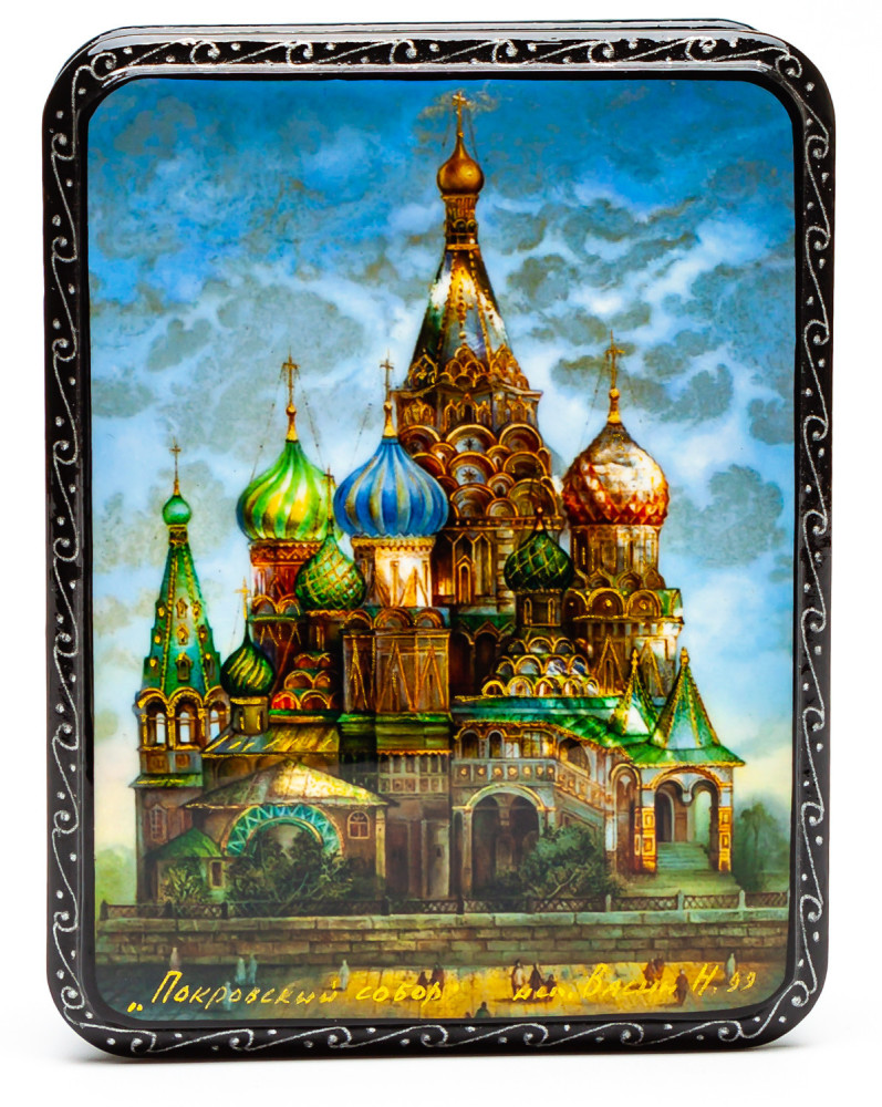80x110mm Saint Basil Cathedral Hand Painted Jewellery Box