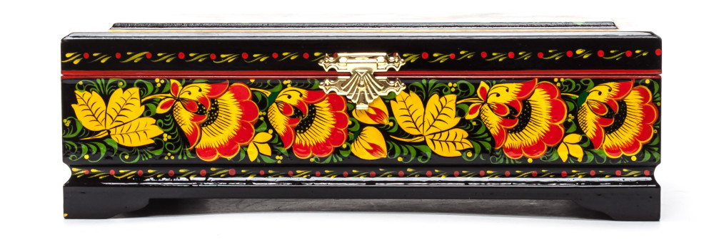 230x140 mm Khokhloma Painting Jewellery Wooden Box