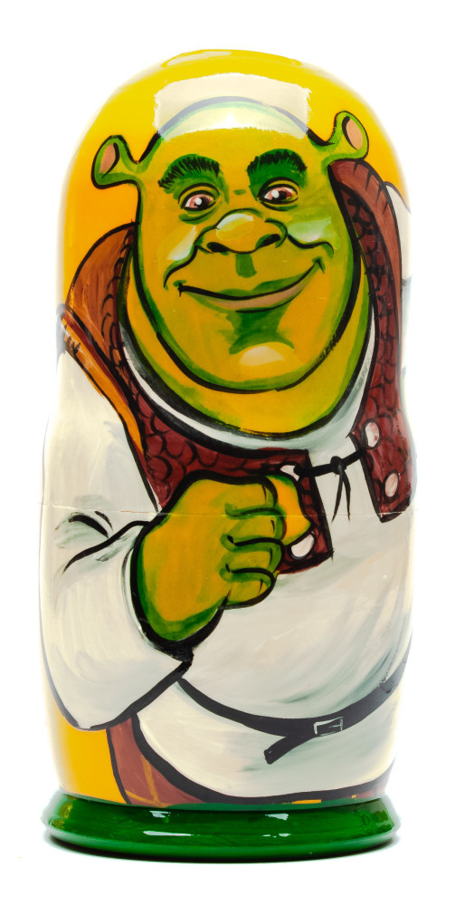 180mm Shrek Hand Painted Matryoshka Doll 5 pcs (by Konstantin Studio)