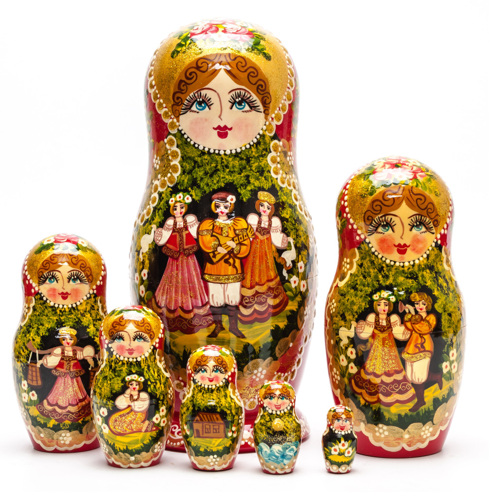 Shop Exclusive Nesting Dolls 260 mm Russian Fairytale handpainted Wooden Matryoshka Doll 7 pcs (by Skazka) online at Skazka.site | Eligible for fast shipping and free returns. 260 mm Russian Fairytale handpainted Wooden Matryoshka Doll 7 pcs (by Skazka)