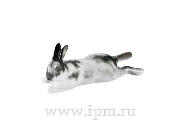 Скульптура Кролик лежебока серый арт. 82.68949.00.1