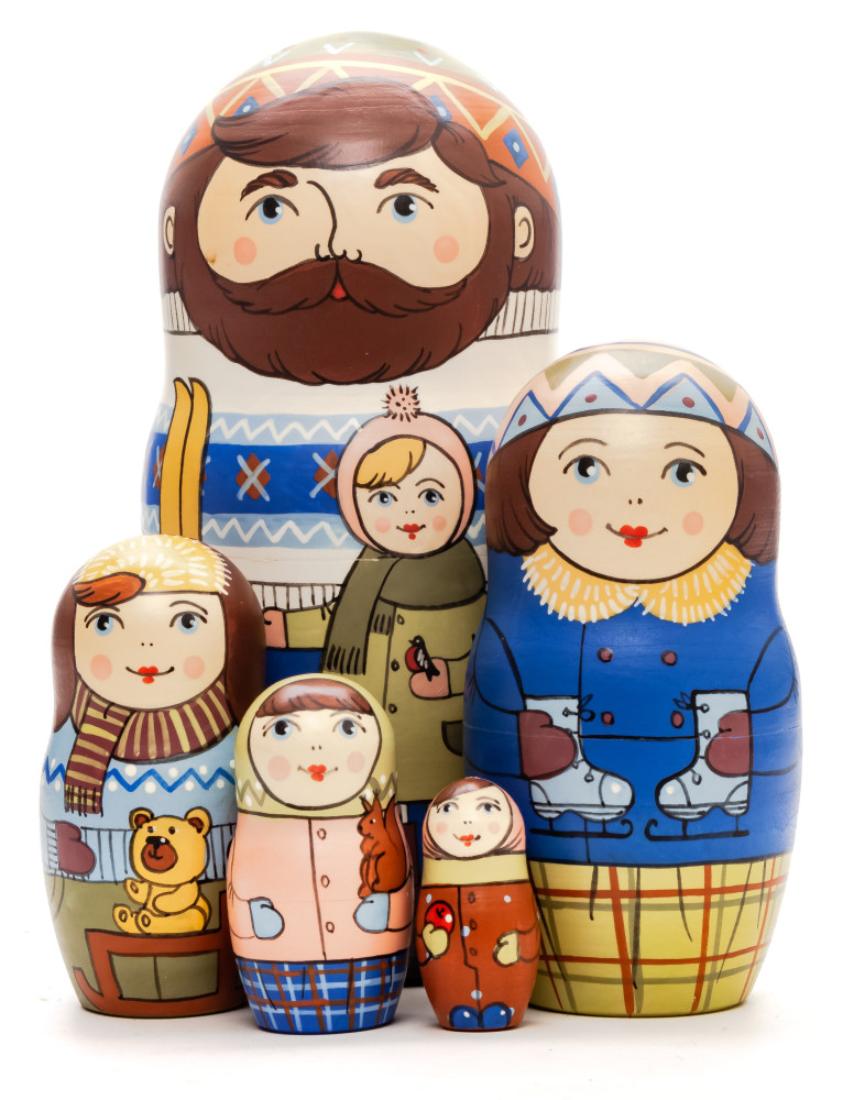Shop Exclusive Nesting Dolls 125 mm Father with Son hand painted Traditional Russian Wooden Matryoshka doll 5 pcs (by Igor Malyutin) online at Skazka.site | Eligible for fast shipping and free returns. 125 mm Father with Son hand painted Traditional Russian Wooden Matryoshka doll 5 pcs (by Igor Malyutin)