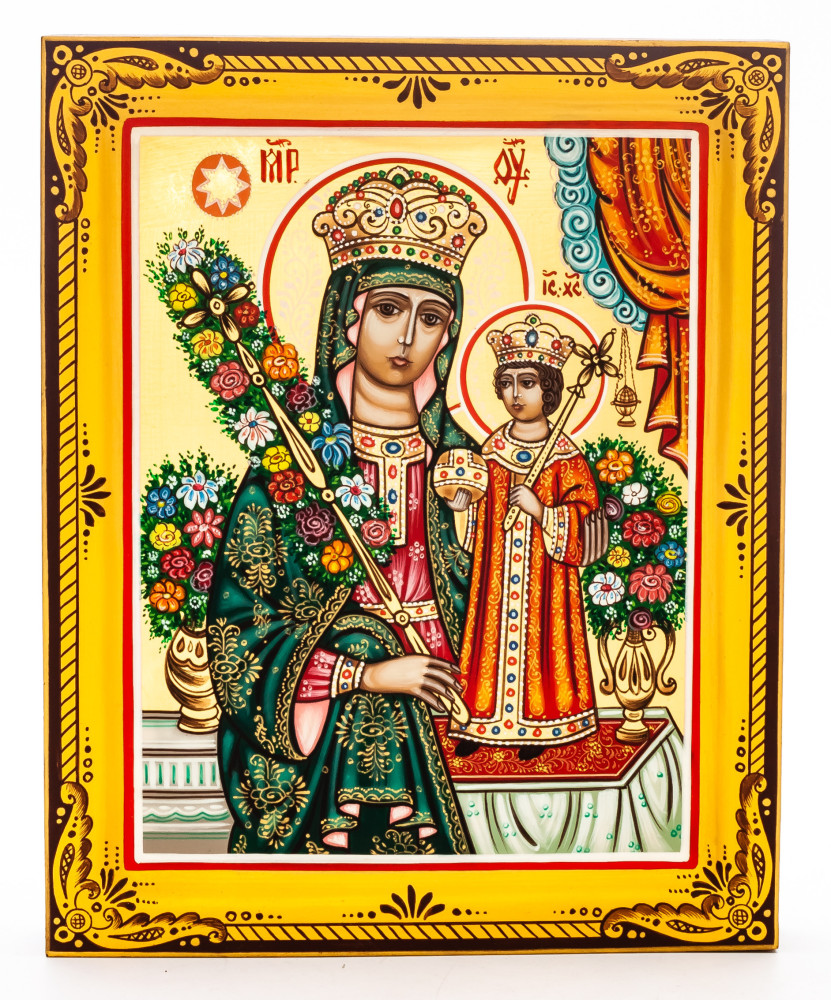 150x180mm Unfading Flower handpainted wooden Icon (by Galina Studio)