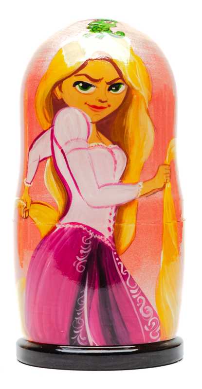 180mm Tangled Hand Painted Matryoshka Doll 5 pcs (by Konstantin Studio)