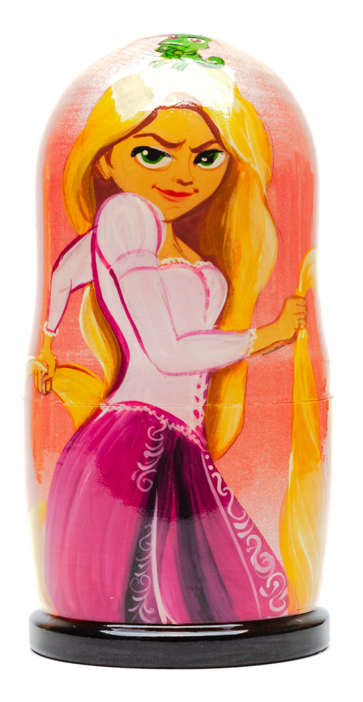 180mm Tangled Hand Painted Matryoshka Doll 5 pcs (by Konstantin Studio)