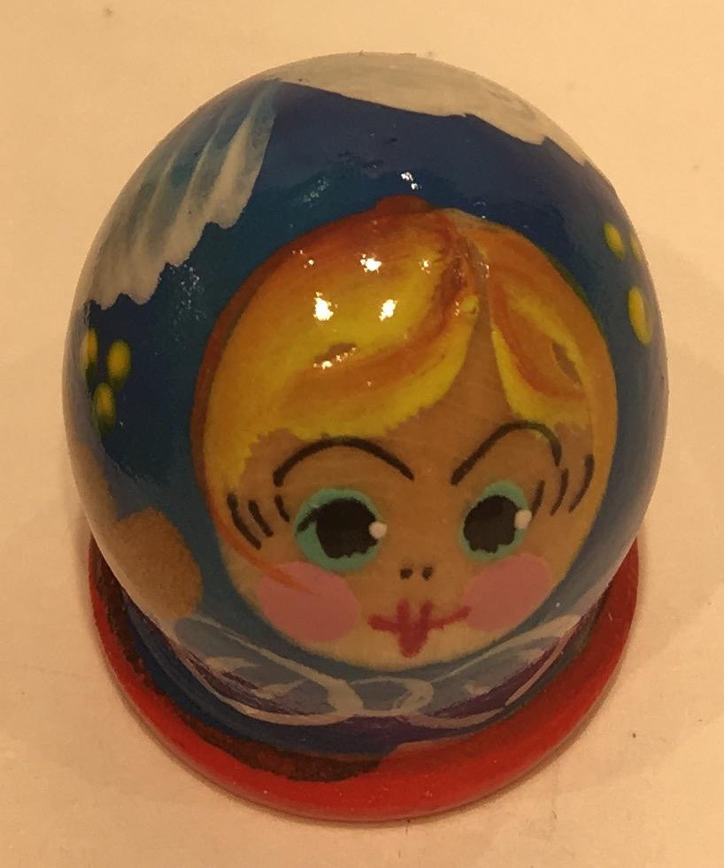 Matryoshka Hand Painted Wood Finger Thimble