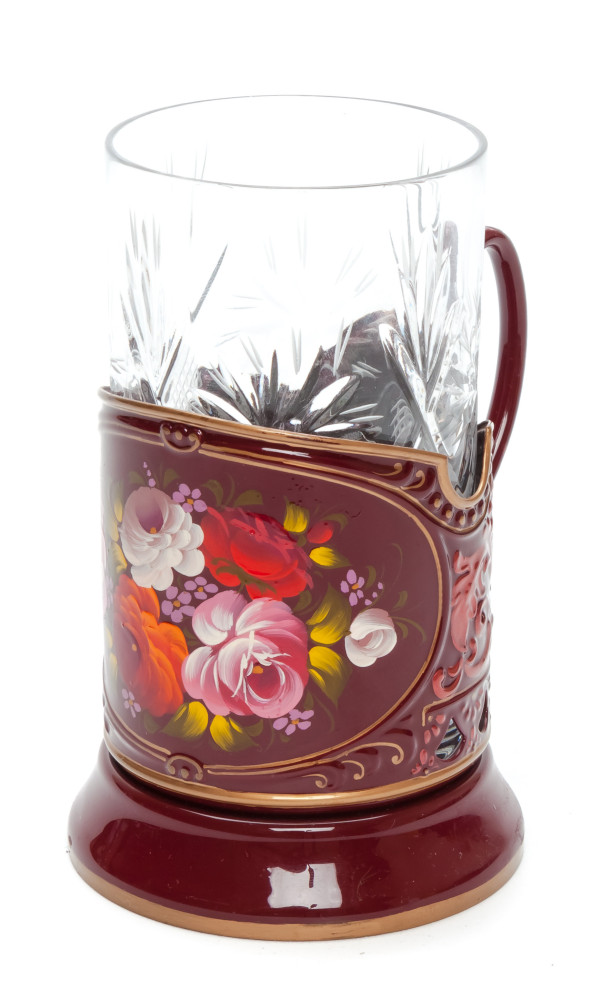 Zhostovo Patterns Tea Glass Holder
