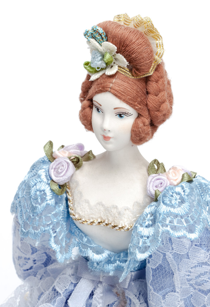 Russian Girl hand made Porcelain Doll in a 19th century Dress - 11 Inches (by Le Russe)