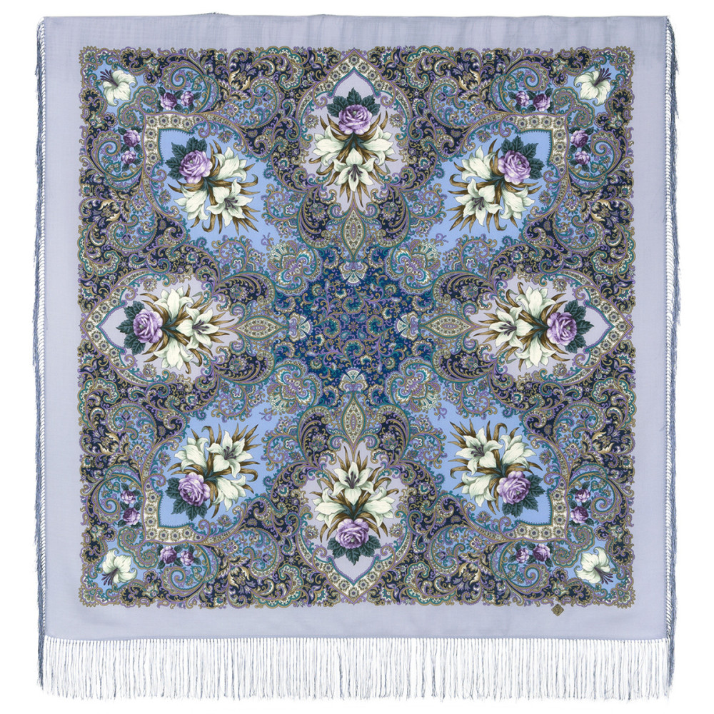 Shop Woolen Scarves with Silk Fringe 125x125 cm Платок «Сказки летней ночи» online at Skazka.site | Eligible for fast shipping and free returns. Платок «Сказки летней ночи»